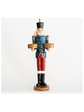 Στρατιωτης, Μπλε-Κοκκινο, Κηροπηγιο, 2 Θεσεις για Ρεσω, 43cm