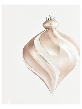 Πλαστικο Στολιδι, Κρεμμυδι, Ασπρο και Σαμπανιζε, 15cm