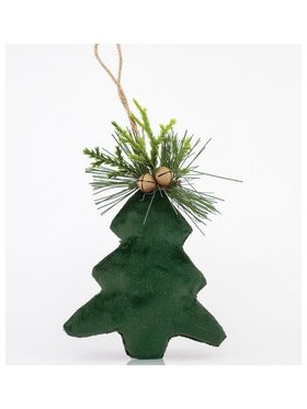 Δεντρακι Βελουδινο, Πρασινο, 9,5x14x3cm
