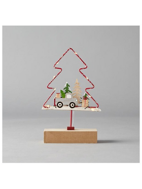 Φωτιζομενο Μεταλλικο σε Σχημα Δεντρου, Μπαταριας, 12.5*4.5*19cm, Ip20