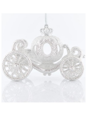 Αμαξα Κολοκυθα Ακρυλικη, Ασημι, 12x8.5x5.5cm