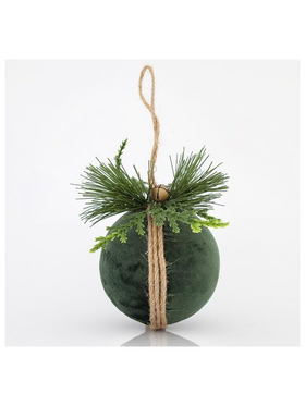 Μπαλα Βελουδινη, Πρασινη, 8x8x10cm