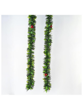 Τρεσα με Φυλλα και Berries 2m x 9cm, Φυσικο Πρασινο Χρωμα