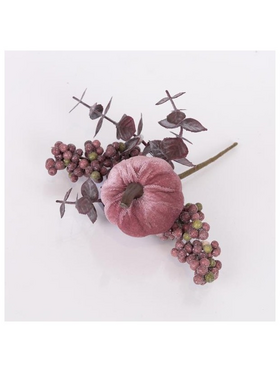 Πικακι με ροζ Βελουδινη Κολοκυθα, 20cm