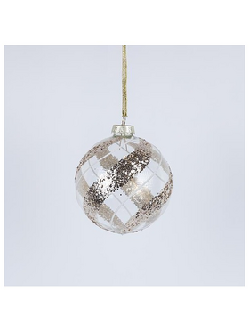 Γυαλινη Μπαλα, Σαμπανι, σετ 4τμχ, 10cm