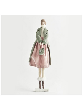 Κυρια με Μεντα-ροζ Φορεμα, 15x49cm