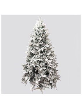 Δεντρο Ελατο, Mixed pvc με Πλαστικο και Κουκουναρια, Χιονισμενο, Κλειω, 300cm