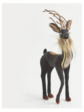 Βελουδινος Ταρανδος, Μαυρος, 13x5x29cm