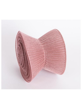 Κορδελα Σπιραλ, ροζ Μεταλλικο, 5x12cm