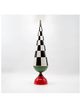 Μεταλλικο Δεντρο, Μαυρο Καρο με Κοκκινο, 55cm