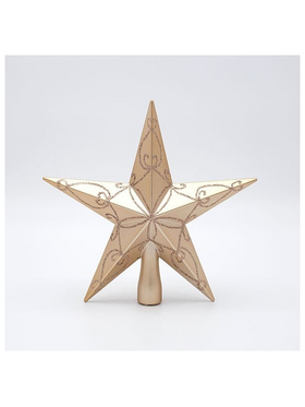 Πλαστικη Κορυφη, Σαμπανι, με Σαμπανι Glitter, 20cm