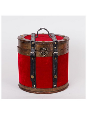 Ξυλινη Καπελιερα, Κοκκινο Βελουδο, 25.5x24.5cm