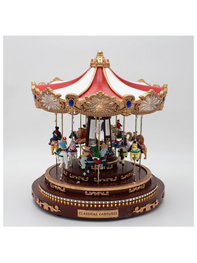 Φαντασμαγορικο Καρουζελ, με Φως, Μουσικη και Κινηση, με Μετασχηματιστη, 30x30x33.3cm