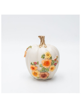 Πολυρεζιν Κολοκυθα, με Φθινοπωρινα Λουλουδια, 9.8x9.8cm