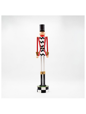 Μεταλλικος Καρυοθραυστης, Μαυρο Καρο με Κοκκινο, 90cm