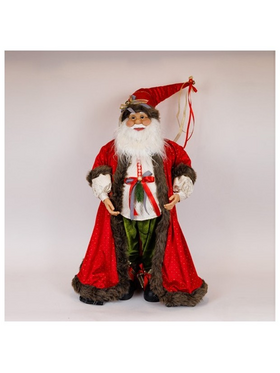 Αη Βασιλης Μεκοκκινο και Μαυρο Καρο Ρουχο, 90cm