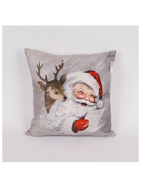 Μαξιλαρι με αη Βασιλη και Ταρανδο, 40x40cm