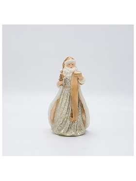 Διακοσμητικο Πολυρεζιν, Αγιος Βασιλης με Λιστα Δωρων, Σαμπανι, 9x15cm