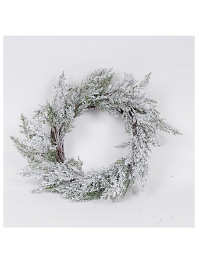 Στεφανι, Χιονισμενο, με Κλαδι Ελατου, 45cm