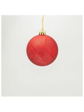 Πλαστικη Μπαλα, Κοκκινη με εφε Πλεξης, σετ 6τμχ, 8cm