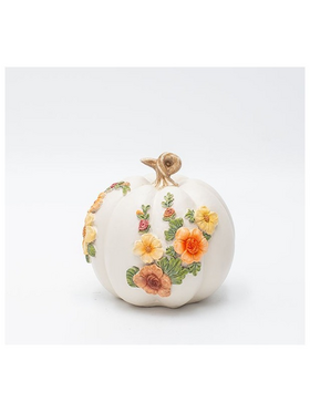 Πολυρεζιν Κολοκυθα, με Φθινοπωρινα Λουλουδια, 8.7x10.8cm