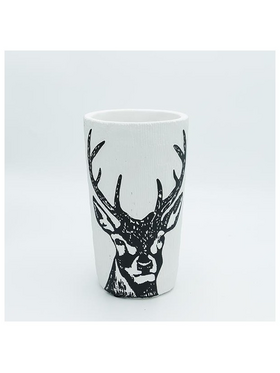 Βαζο από Τσιμεντο, με Ταρανδο, 11.5x11.5x20cm