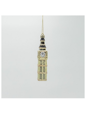 Πλαστικο Στολιδι, big Ben, Σαμπανι, 13.5cm