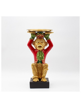 Μαιμουδιτσα με Πιατελα, Κοκκινη, Πολυρεζιν, 23.3x36cm