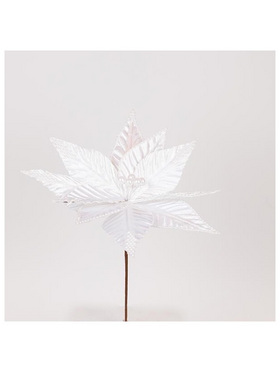 Λουλουδι Λευκο με Λευκες Περλες, 30x30cm