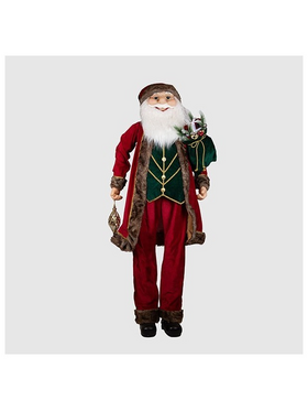 Αη Βασιλης με Κοκκινα και Μπορντο Ρουχα, 180cm