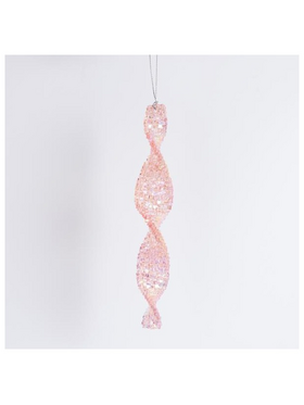 Σταλακτιτης Ακρυλικος, Σπιραλ, Ροζ, 19cm