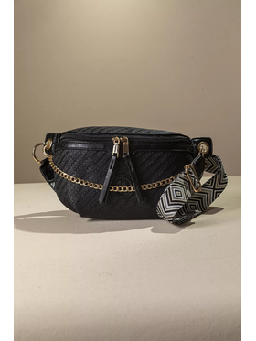 Τσάντα Μέσης με Χρυσή Διακοσμητική Αλυσίδα