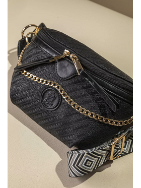 Τσάντα Μέσης με Χρυσή Διακοσμητική Αλυσίδα