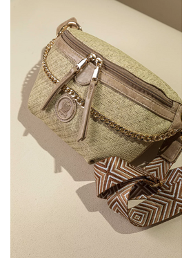 Τσάντα Μέσης με Χρυσή Διακοσμητική Αλυσίδα