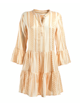Ble Φορεμα/καφτανι σε Λευκο/χρυσο Χρωμα one Size (100%cotton)