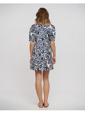 Ble Φορεμα Konto με Konto Μανικι Μπλε/λευκο one Size (100% Cotton)