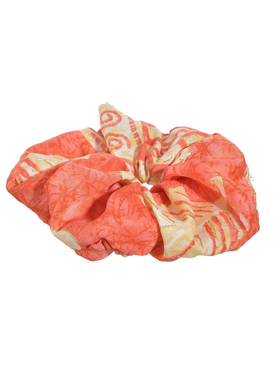 Ble Scrunchie σε Πορτοκαλι Χρωμα ''φυλλο'' με Χρυσες Λεπτομερειες
