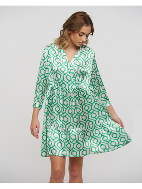 Ble Φορεμα Λευκο/πρασινο one Size (100% Polyester)