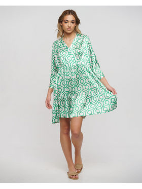 Ble Φορεμα Λευκο/πρασινο one Size (100% Polyester)