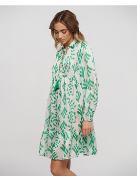 Ble Φορεμα Λευκο/πρασινο one Size (100% Polyester).