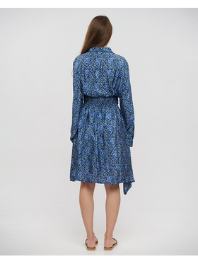 Ble Φορεμα Μπλε s/m (28%silk / 72%crepe)