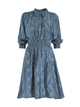 Ble Φορεμα Μπλε m/l (28%silk / 72%crepe)