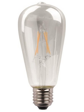 Λαμπα led St64 Crossed Filament 11w e27 4000k 220-240v Dimmable Clear
