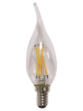 Λαμπα led Κερι Μυτη Crossed Filament 4.2w e14 2700k 220-240v Dimmable