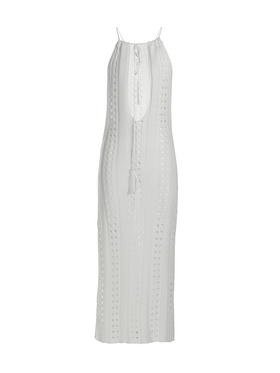 Ble Μακρυ Φορεμα Αμανικο σε Λευκο one Size