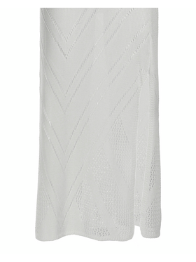 Ble Φορεμα Αμανικο Μακρυ σε Λευκο one Size