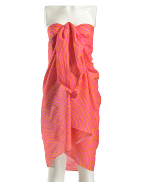 Ble Φουλαρι/παρεο Ροζ/πορτοκαλι 110χ180 (100% Cotton)