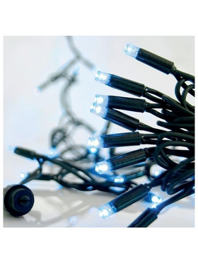 Σειρα, 100 led 5mm με Καλυμμα, 230v, 2 Επεκτασεις εωσ 9 Σετ, Πρασινο Καουτσουκ Καλωδιο, Μπλε led ana 10cm, Ιρ65 (Χωρις Προεκταση Παροχης)