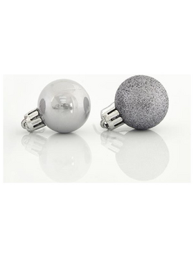 Μπαλα Πλαστικη, Γκρι, σετ 27τμχ, (9 Περλε , 18 Glitter), 3cm