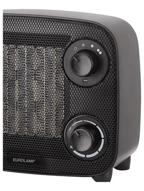 Αεροθερμο Κεραμικο Vintage 1500w Γραφιτης